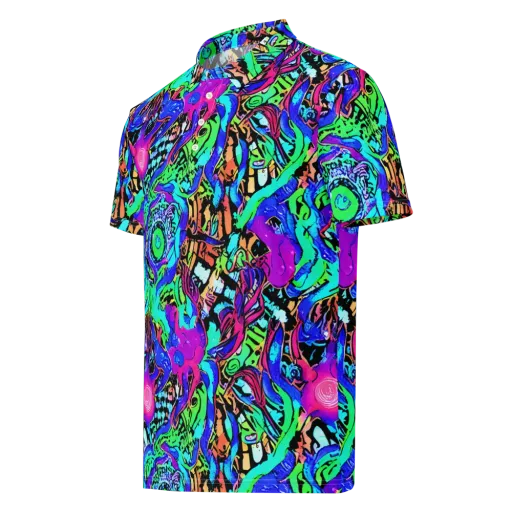 Hypercolor Jungle on a Men's Slim Fit Polo Shirt