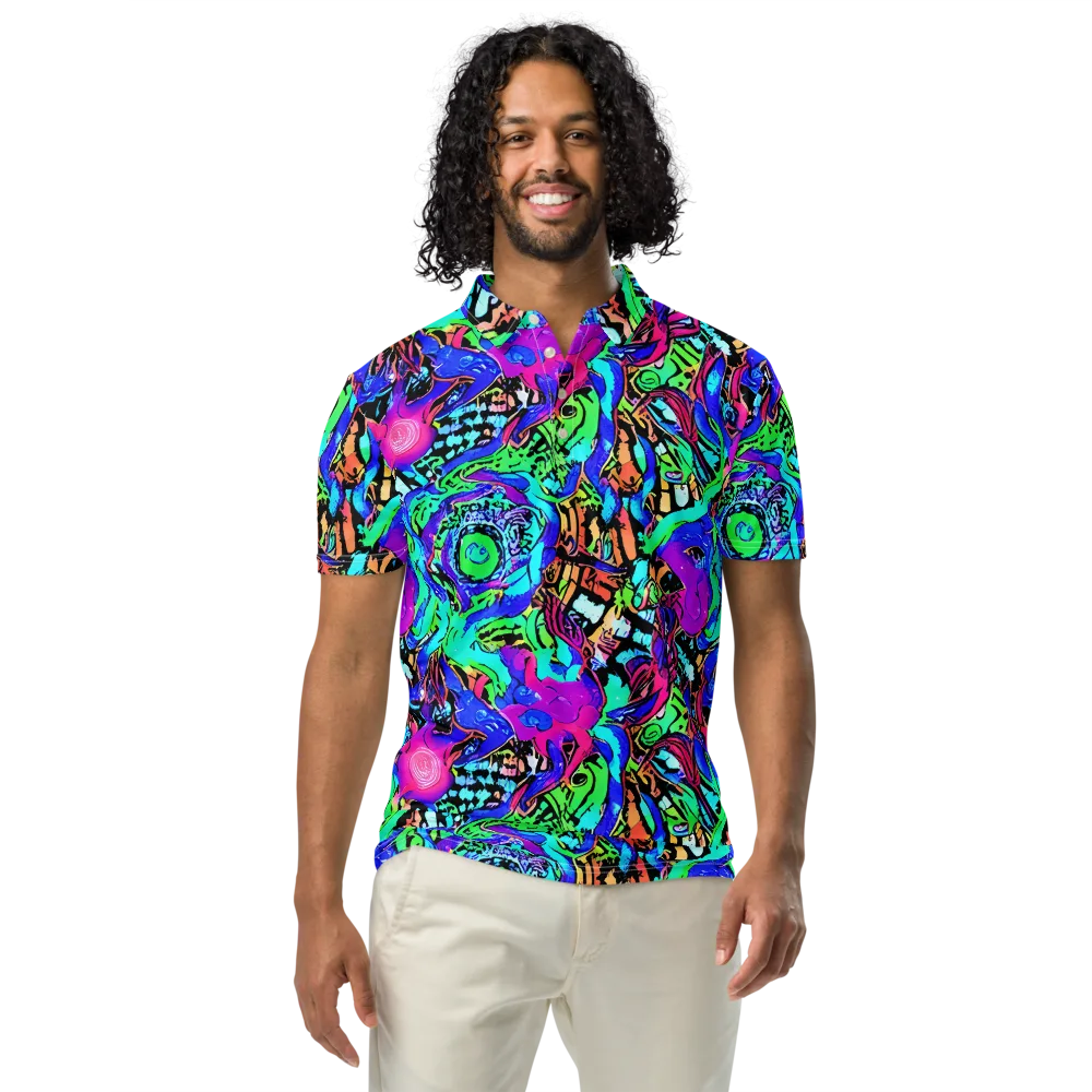 Hypercolor Jungle on Men's Slim Fit Polo Shirt — Front