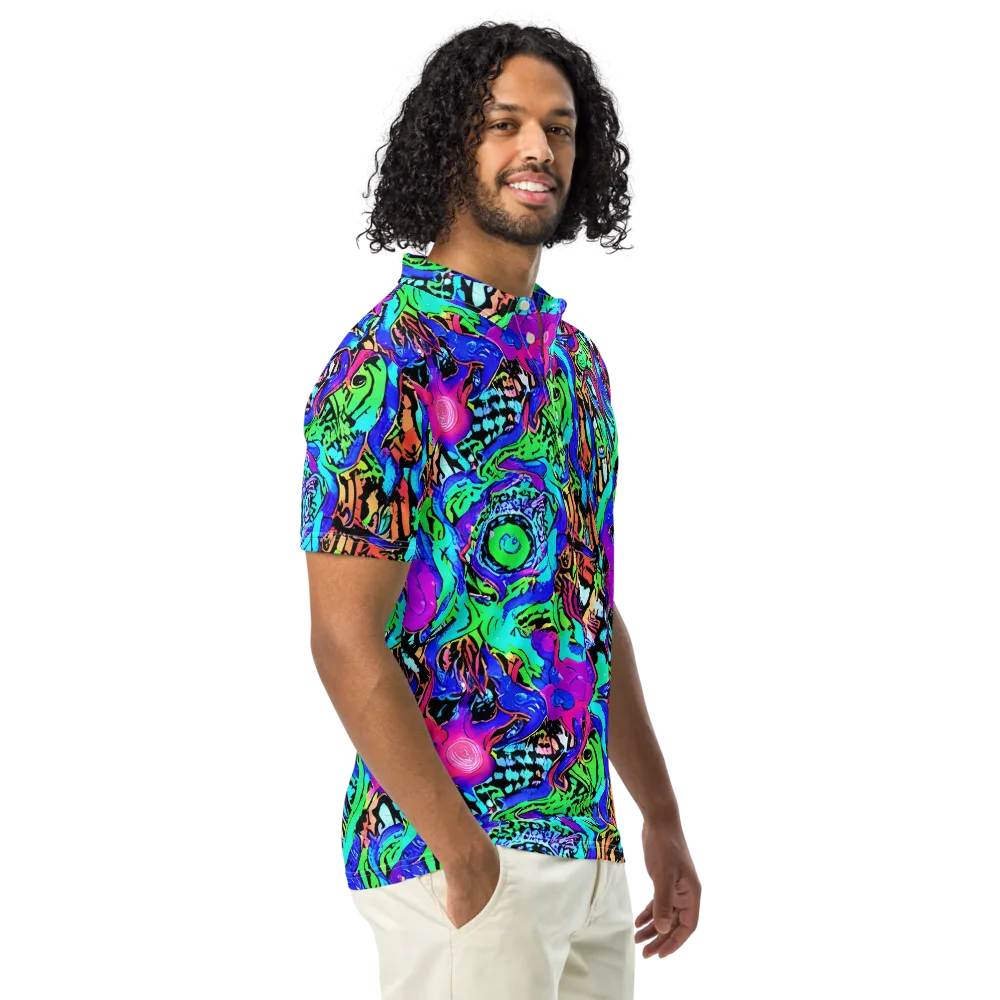 Hypercolor Jungle on Men's Slim Fit Polo Shirt — Right Front
