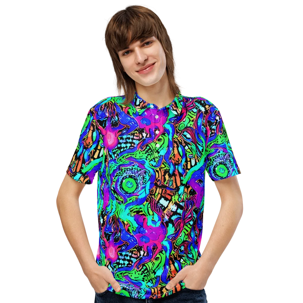 Hypercolor Jungle on Men's Slim Fit Polo Shirt — Front