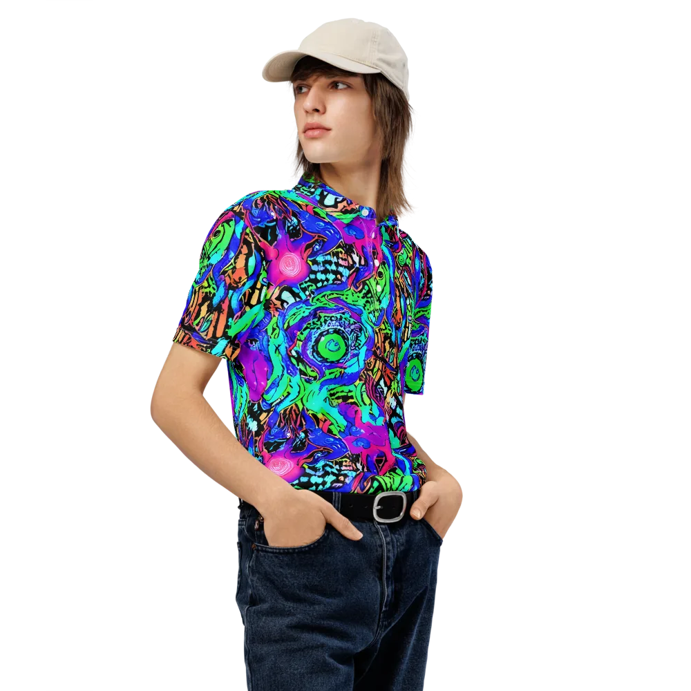 Hypercolor Jungle on Men's Slim Fit Polo Shirt — Right Front