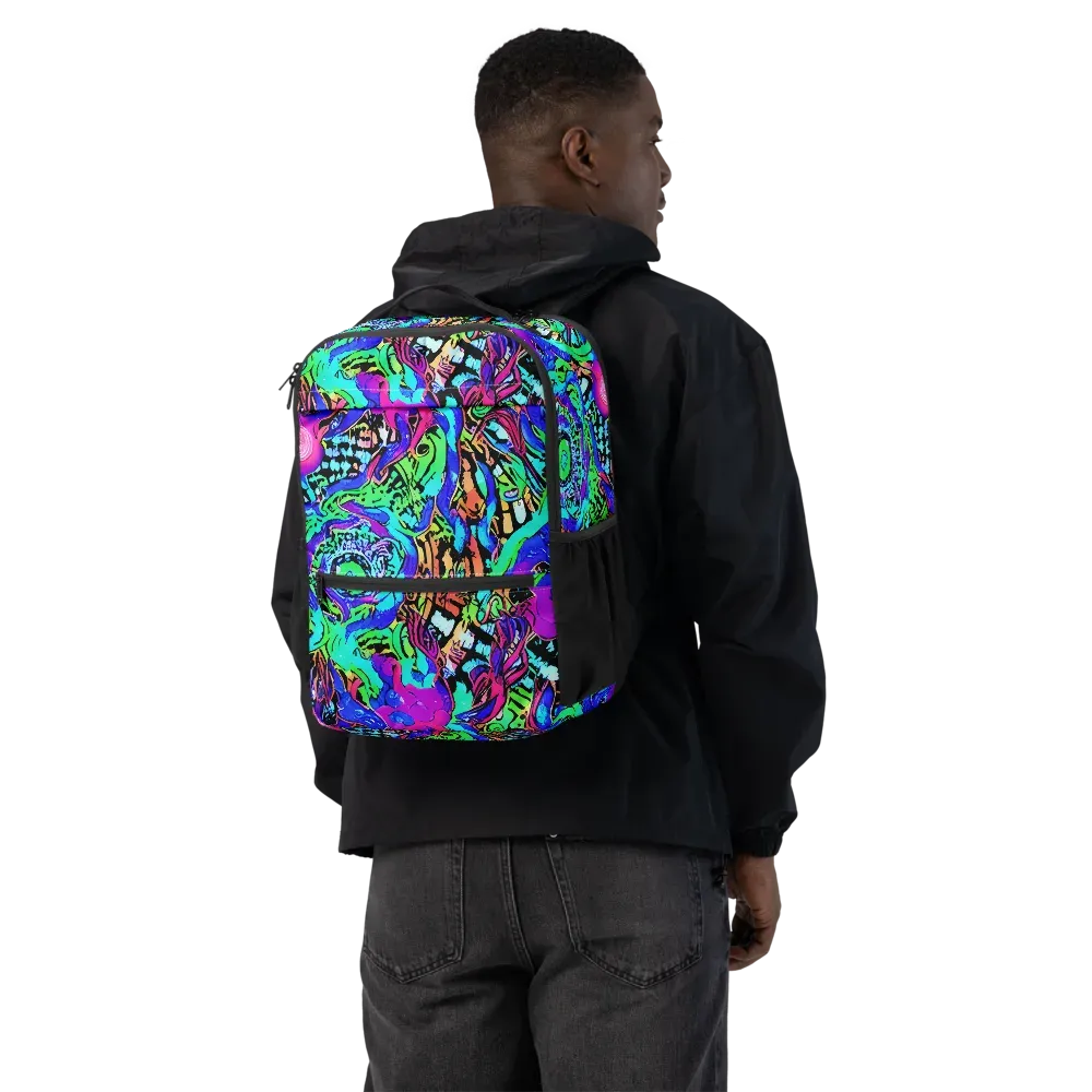 Hypercolor Jungle on Utility Backpack — Back