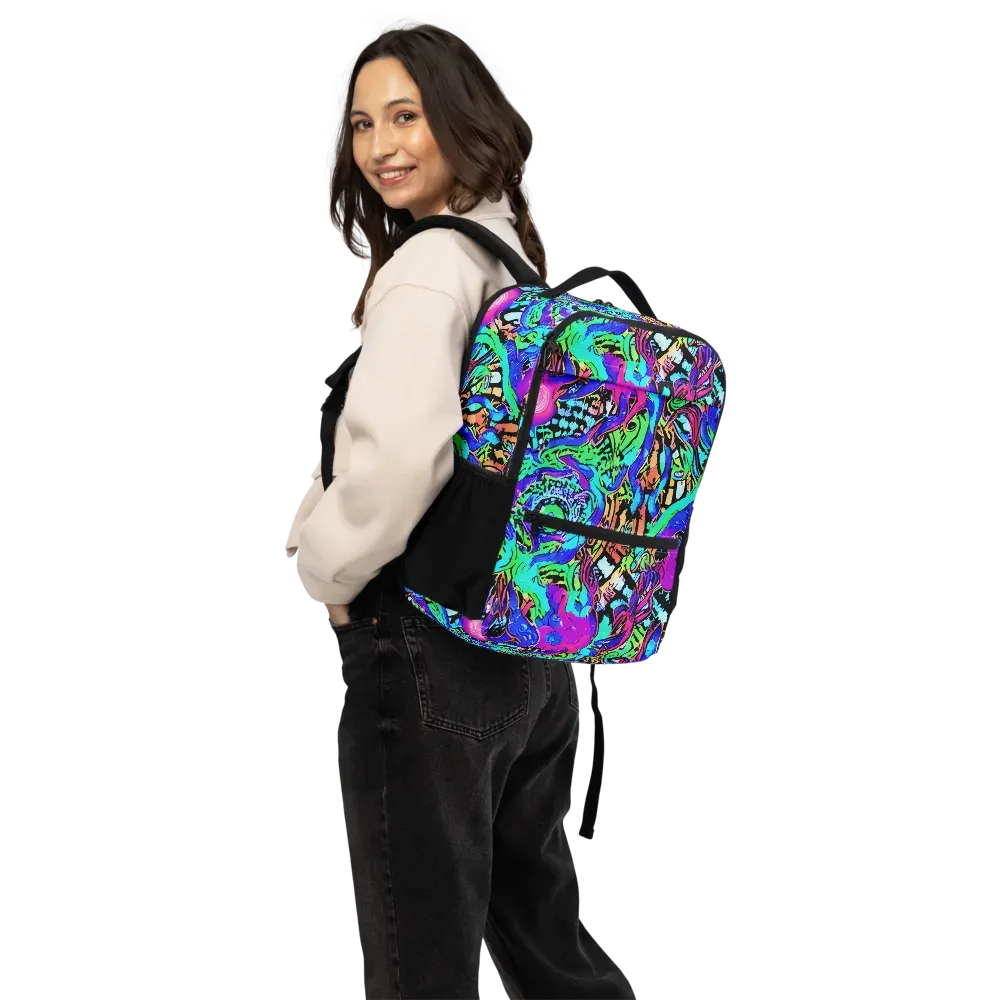 Hypercolor Jungle on Utility Backpack — Back
