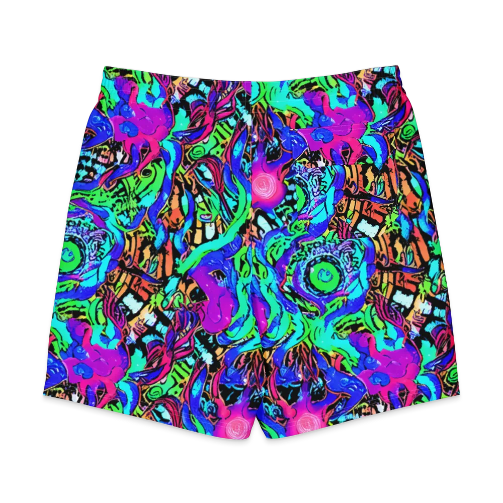 Hypercolor Jungle on Men's Board Shorts — Back