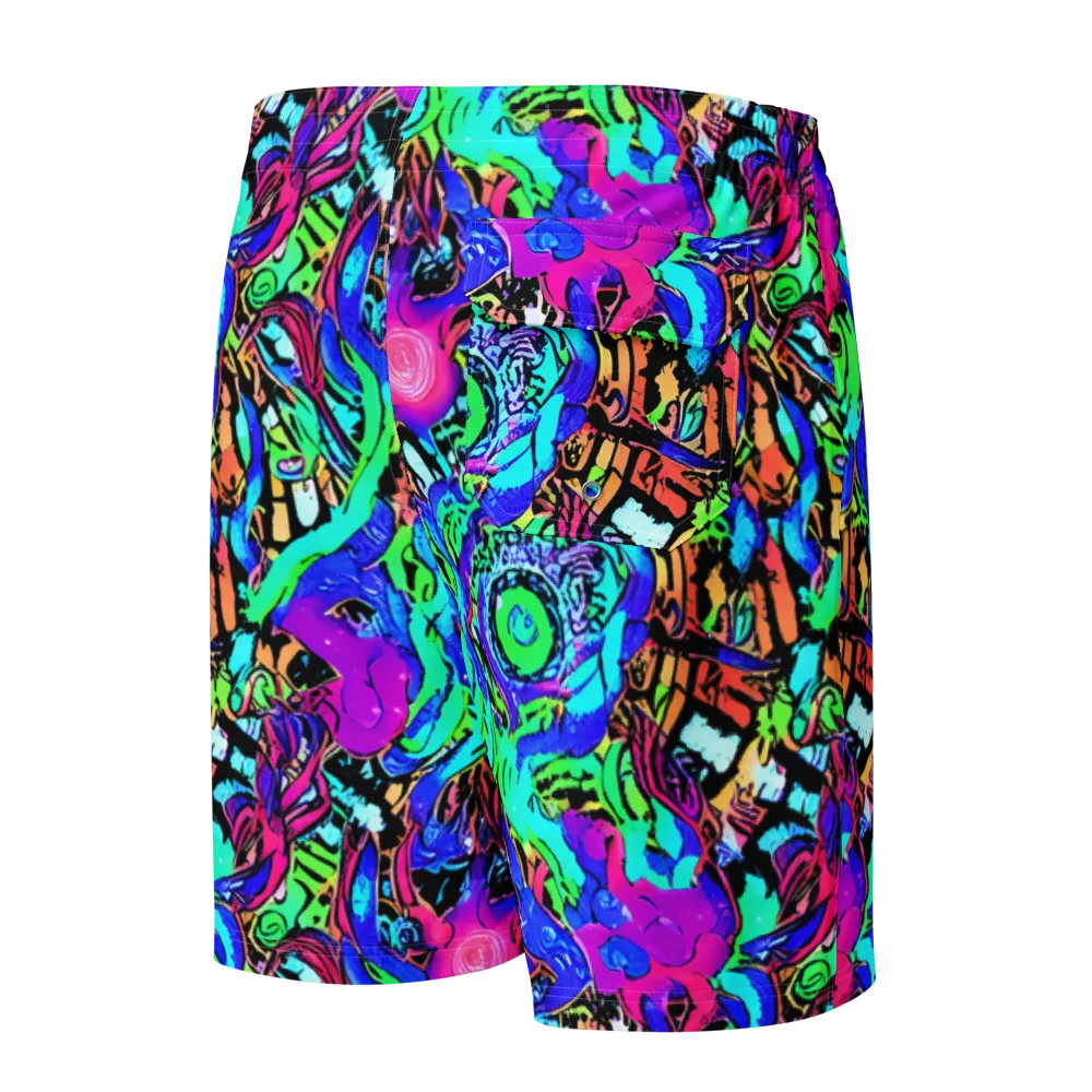 Hypercolor Jungle on Men's Board Shorts — Back