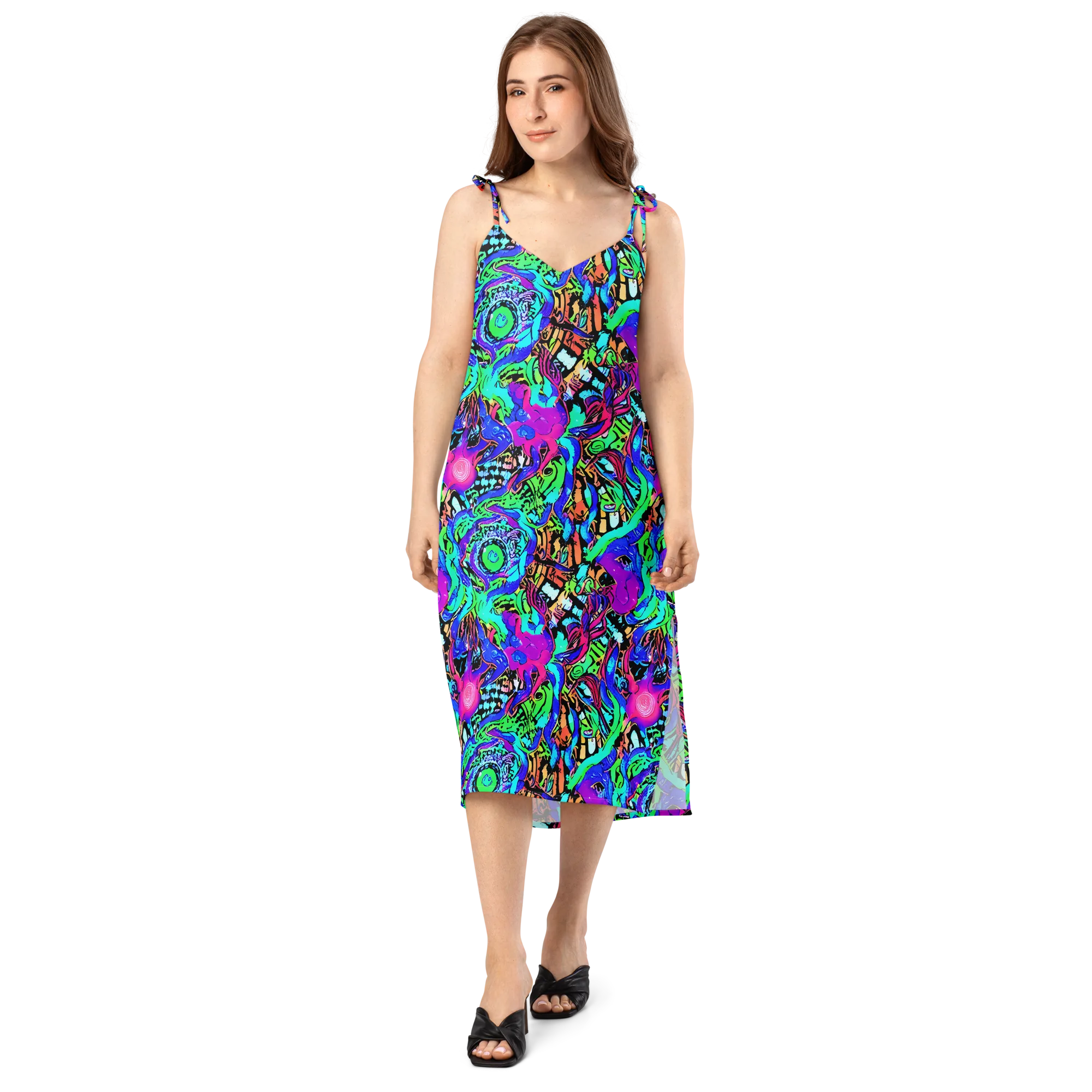 Hypercolor Jungle on Slip Dress — Front