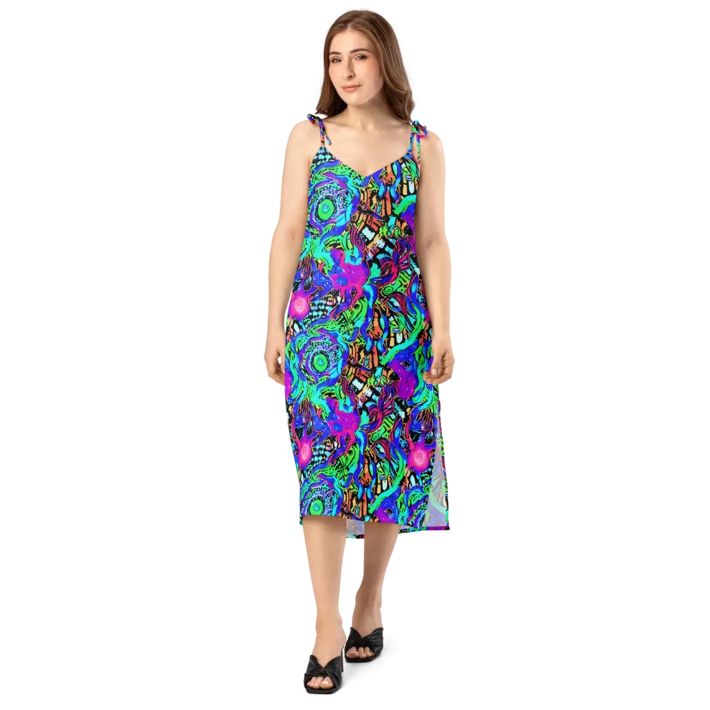 Hypercolor Jungle on Slip Dress — Front