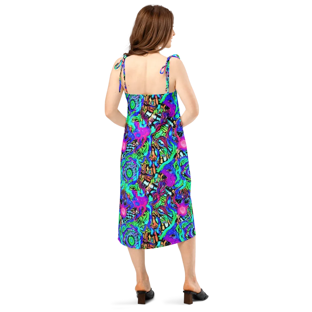 Hypercolor Jungle on Slip Dress — Back
