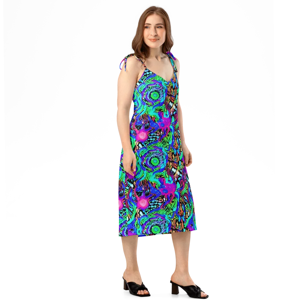 Hypercolor Jungle on Slip Dress — Right Front