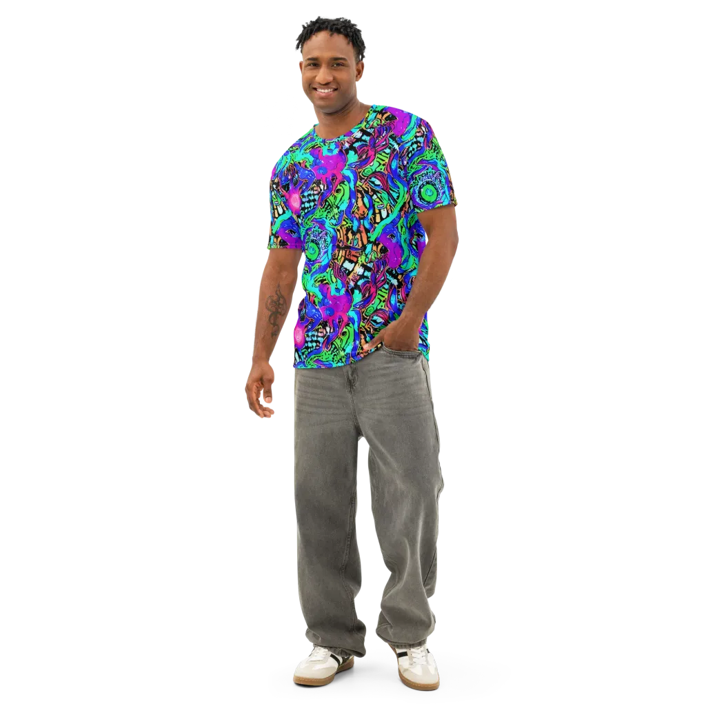 Hypercolor Jungle on Men's Cotton Crew Neck T-Shirt — Front