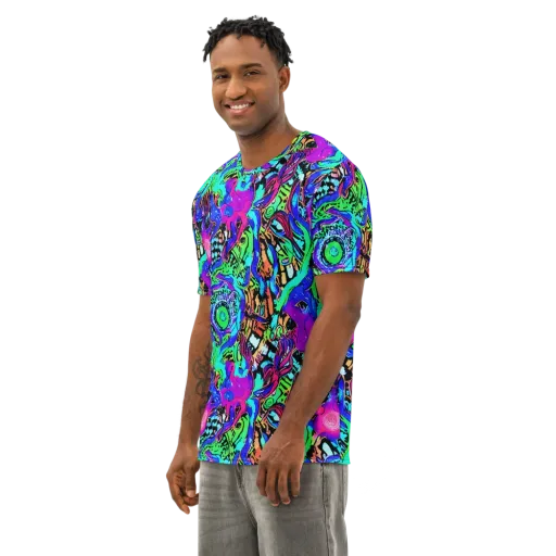 Hypercolor Jungle on a Men's Cotton Crew Neck T-Shirt