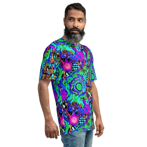 Hypercolor Jungle on a Men's Crew Neck T-Shirt