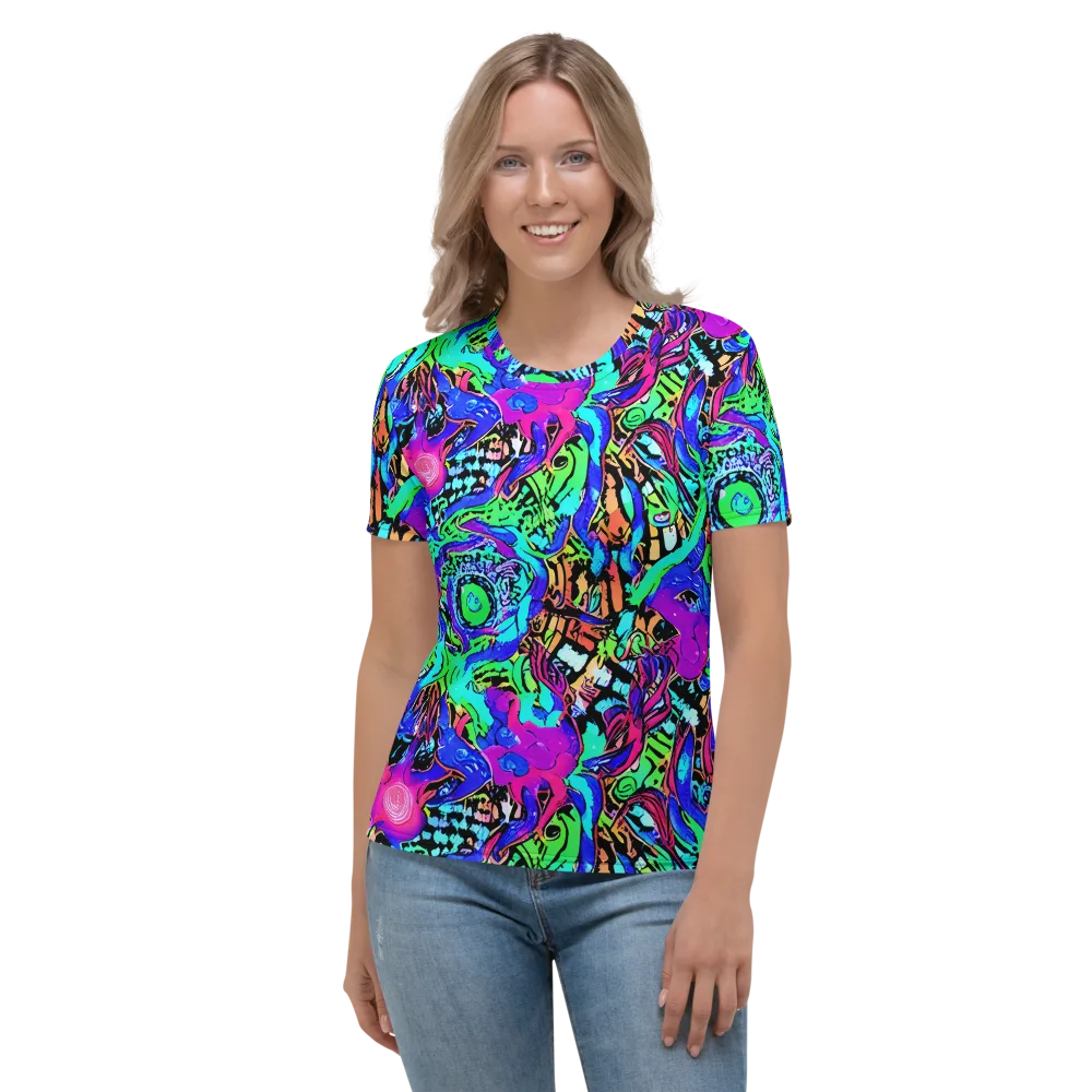 Hypercolor Jungle on Women's Crew Neck T-Shirt — Front