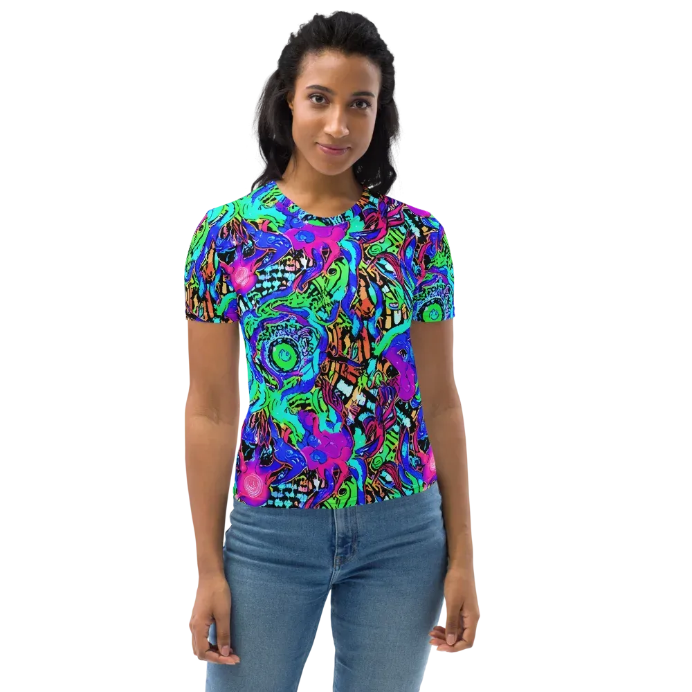 Hypercolor Jungle on Women's Crew Neck T-Shirt — Front