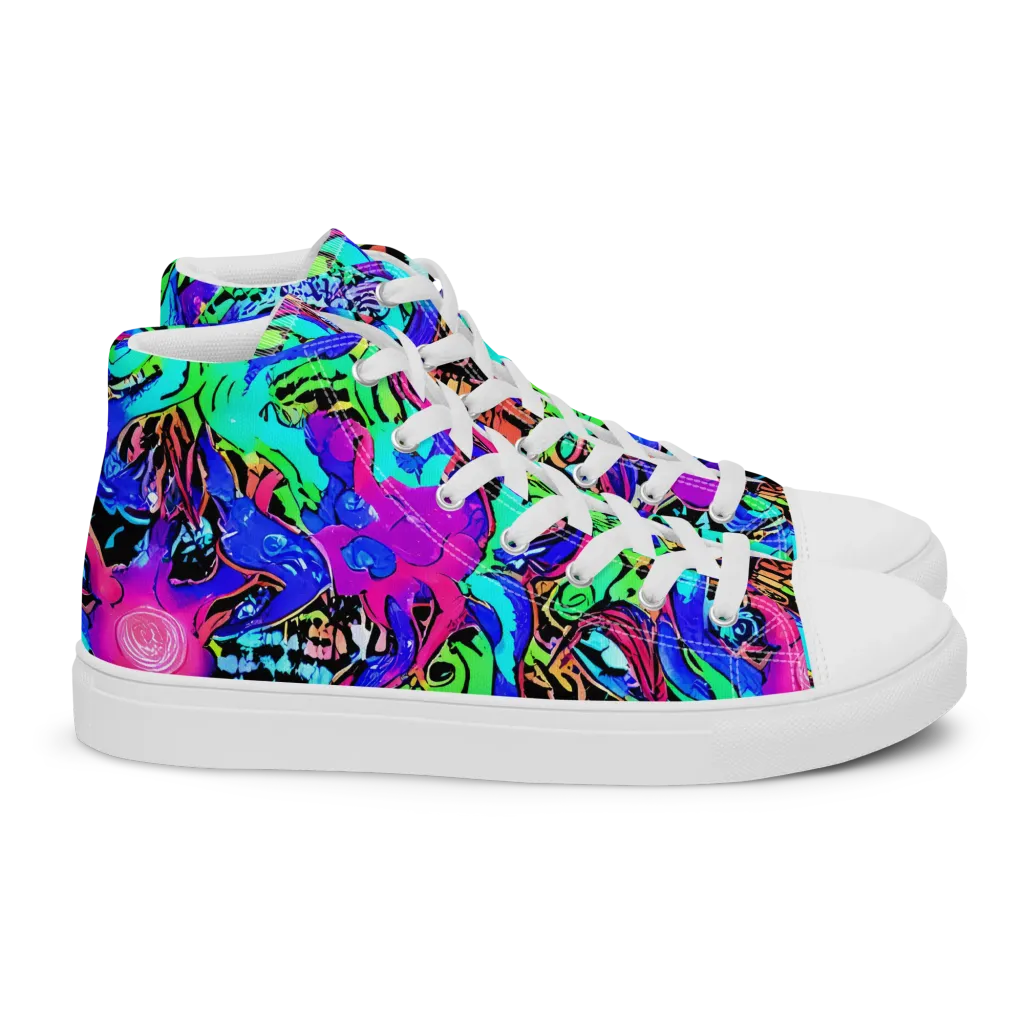 Hypercolor Jungle on Women's High Top Canvas Shoes — Right