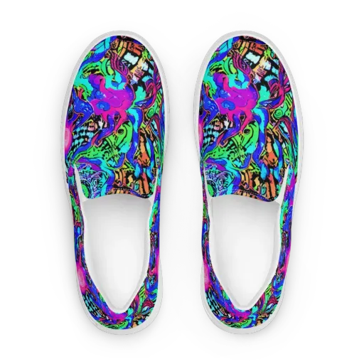 Hypercolor Jungle on a Women's Slip-On Canvas Shoes