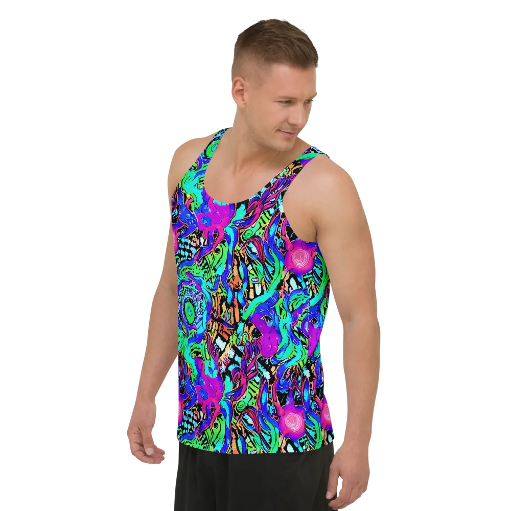Hypercolor Jungle on Men's Tank Top — Left Front