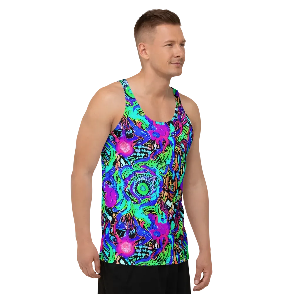 Hypercolor Jungle on Men's Tank Top — Right Front