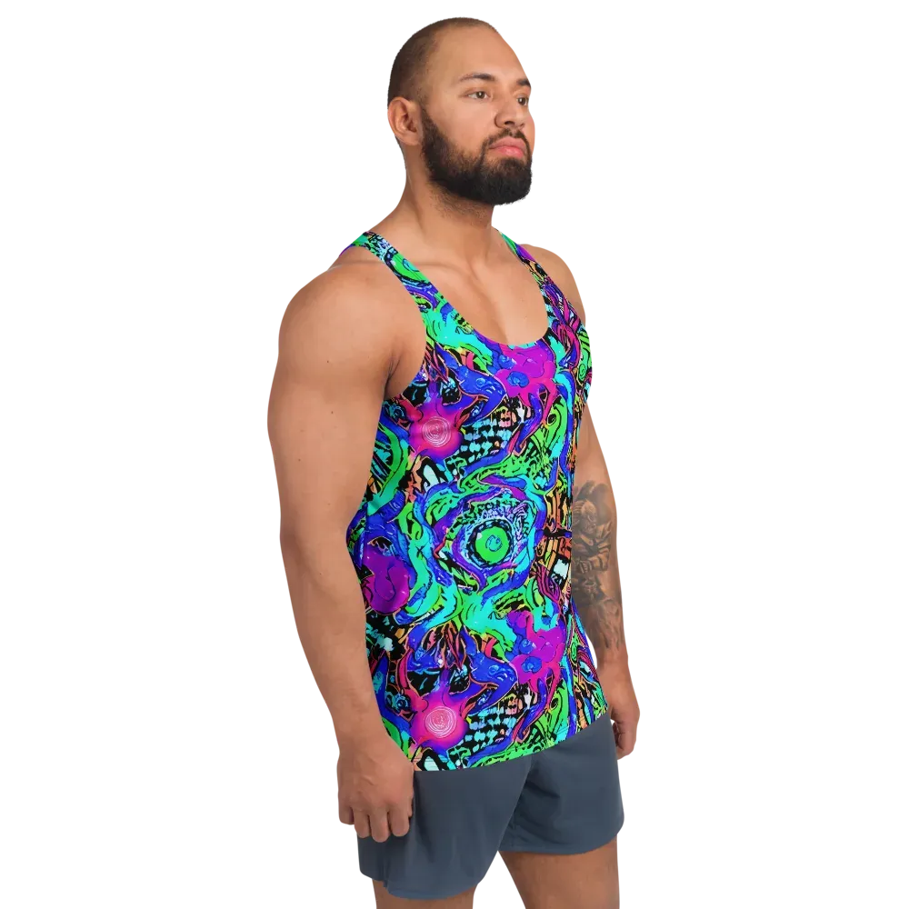 Hypercolor Jungle on Men's Tank Top — Right Front
