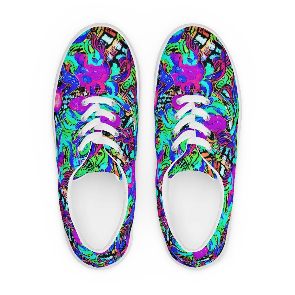 Hypercolor Jungle on Men's Lace-Up Canvas Shoes — Front