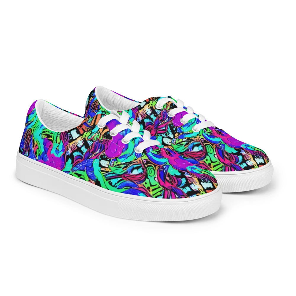 Hypercolor Jungle on Men's Lace-Up Canvas Shoes — Right Front
