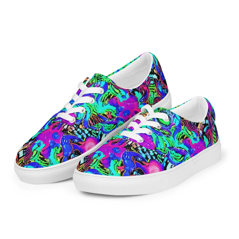 Hypercolor Jungle on Men's Lace-Up Canvas Shoes — Left Front