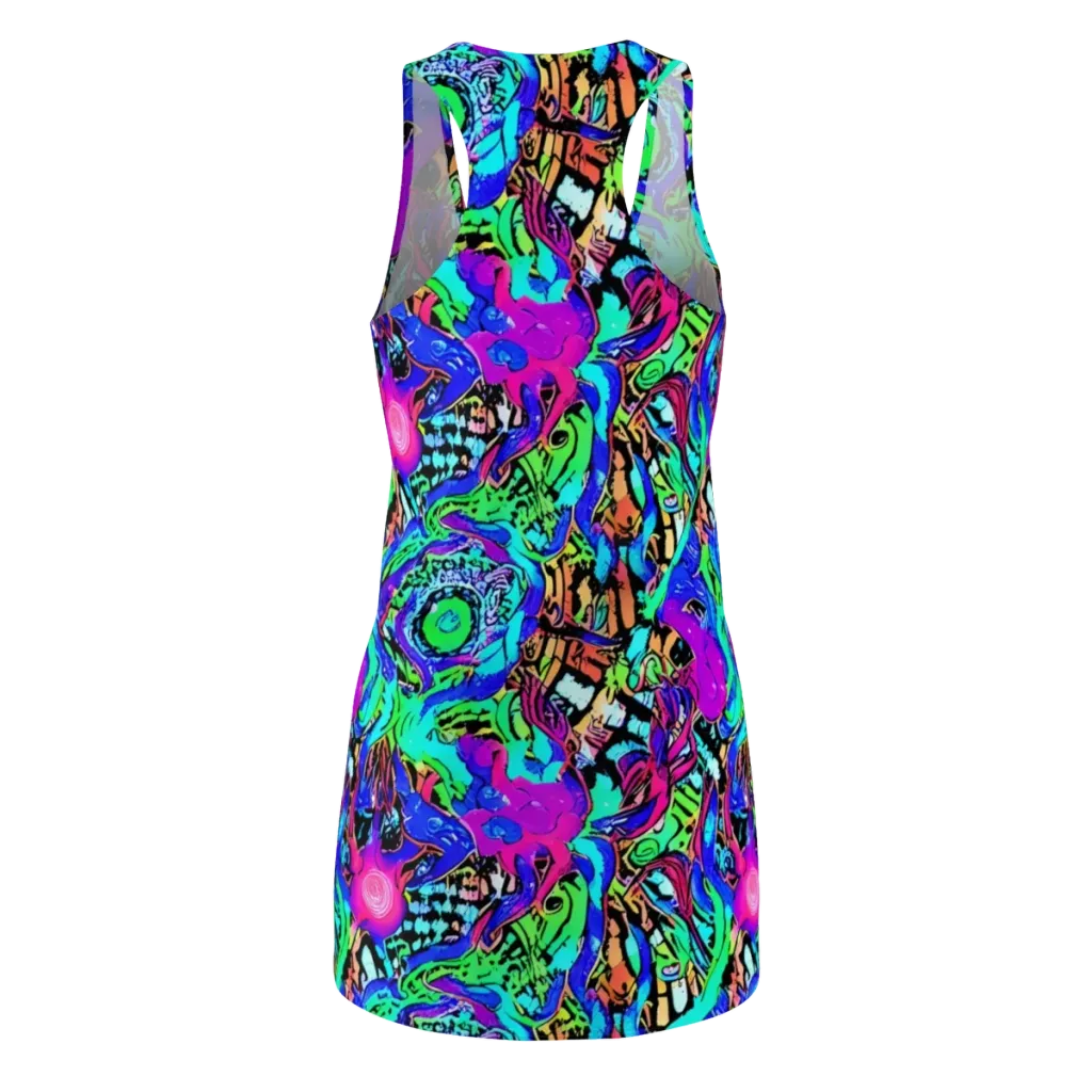 Hypercolor Jungle on Racerback Dress — Back