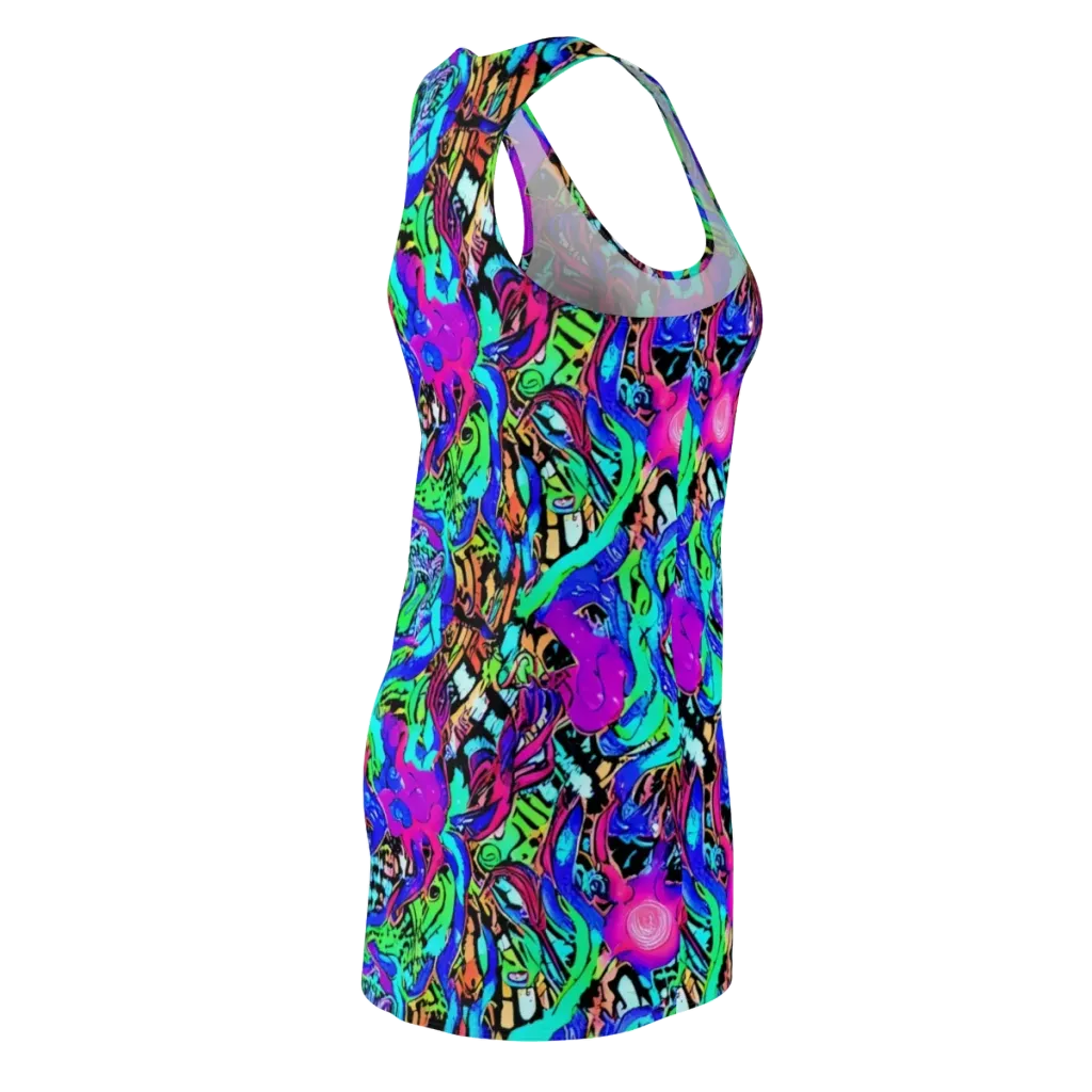 Hypercolor Jungle on Racerback Dress — Back Side