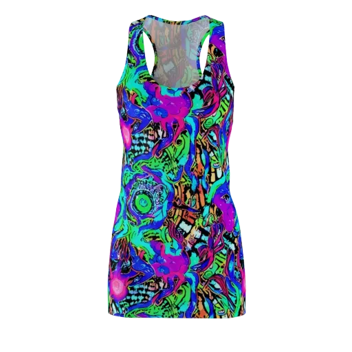 Hypercolor Jungle on a Racerback Dress
