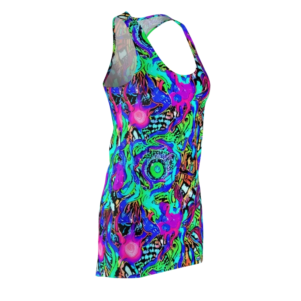 Hypercolor Jungle on Racerback Dress — Front Side