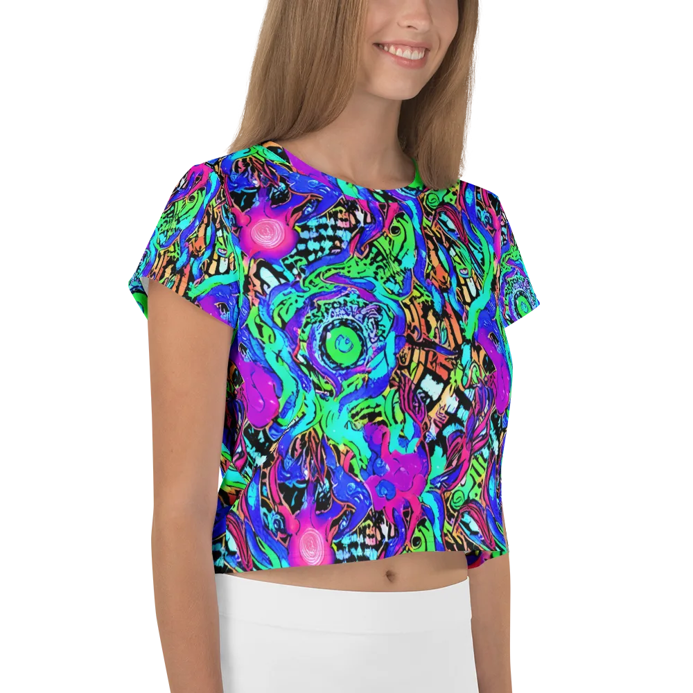 Hypercolor Jungle on Crop Tee — Right