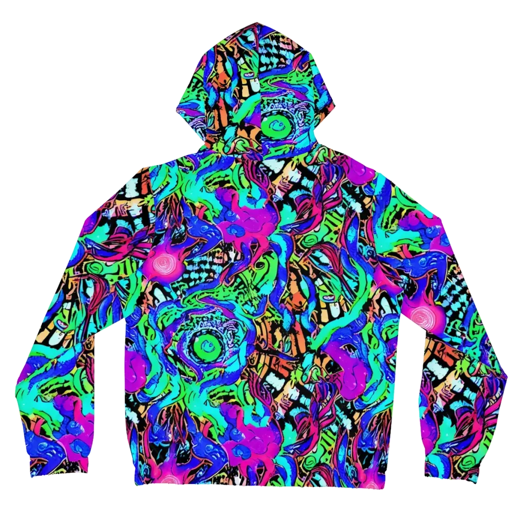 Hypercolor Jungle on Women's Full-Zip Hoodie — Back