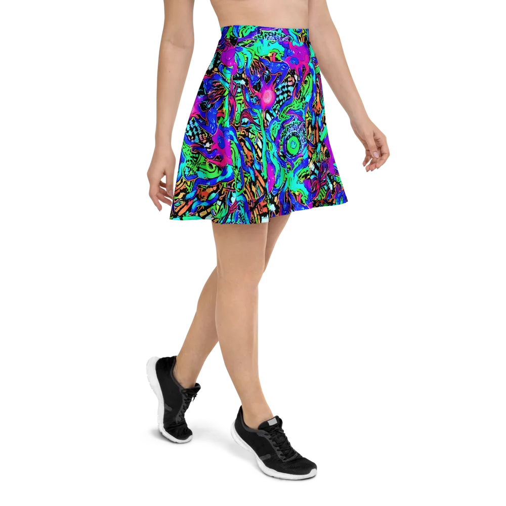 Hypercolor Jungle on Skater Skirt — Right