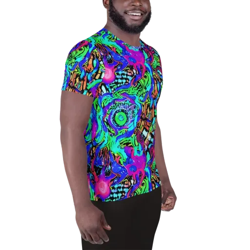 Hypercolor Jungle on a Men's Athletic T-Shirt