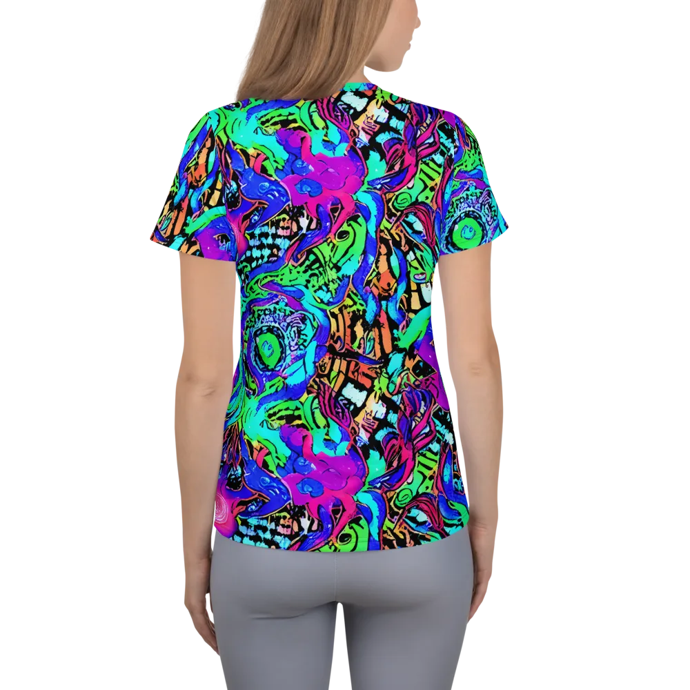 Hypercolor Jungle on Women's Athletic T-Shirt — Back