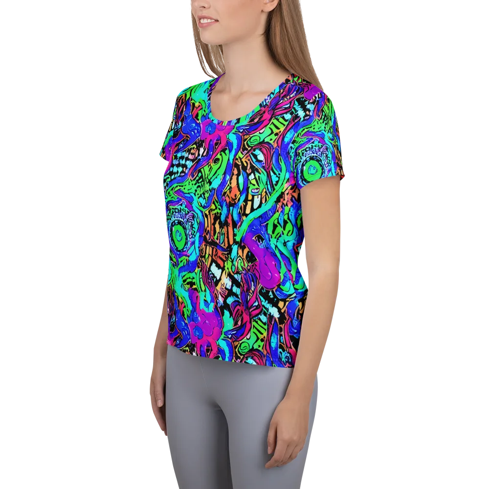 Hypercolor Jungle on Women's Athletic T-Shirt — Left