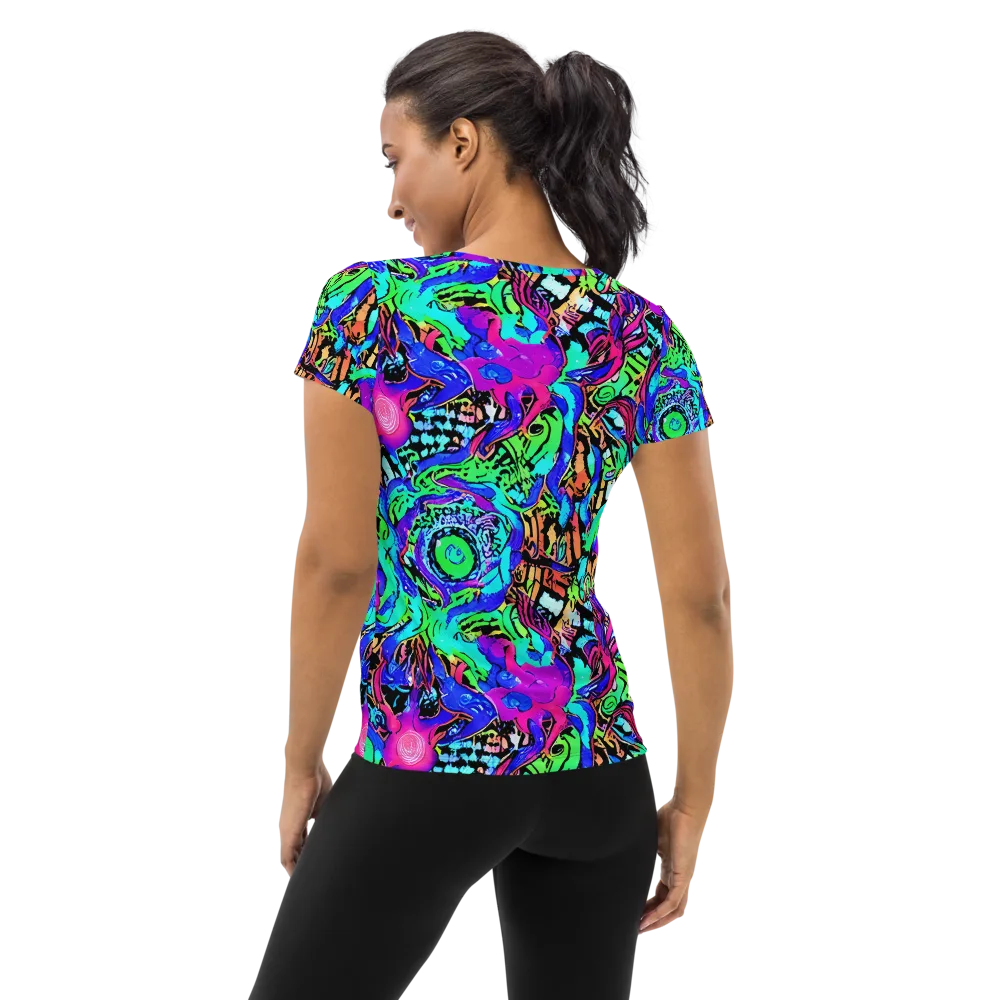 Hypercolor Jungle on Women's Athletic T-Shirt — Back