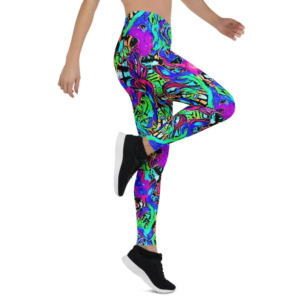 Hypercolor Jungle on Leggings — Right