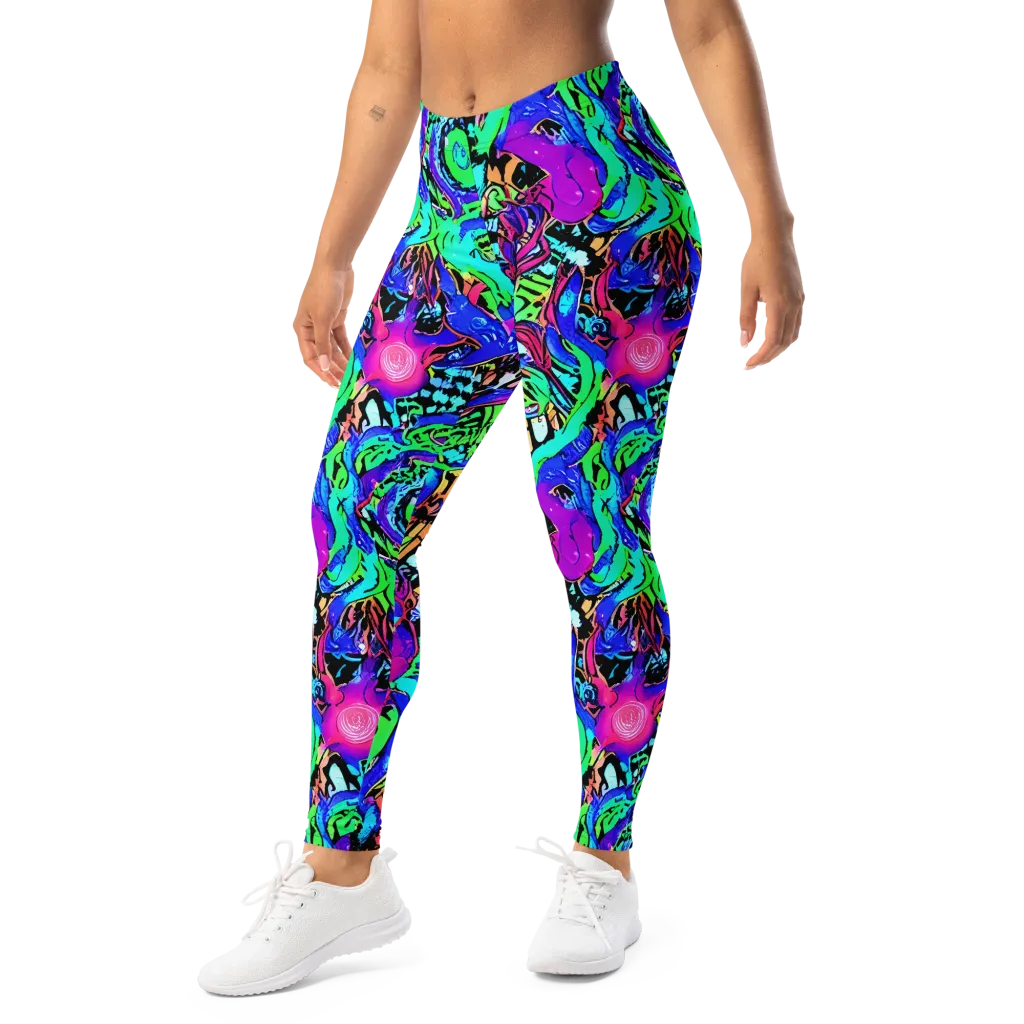 Hypercolor Jungle on Leggings — Left Front