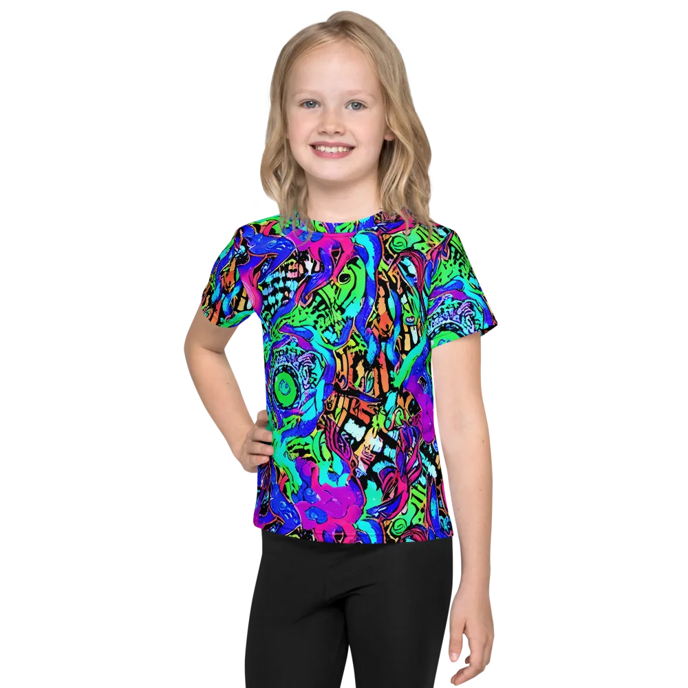 Hypercolor Jungle on Kids Crew Neck T-Shirt — Front