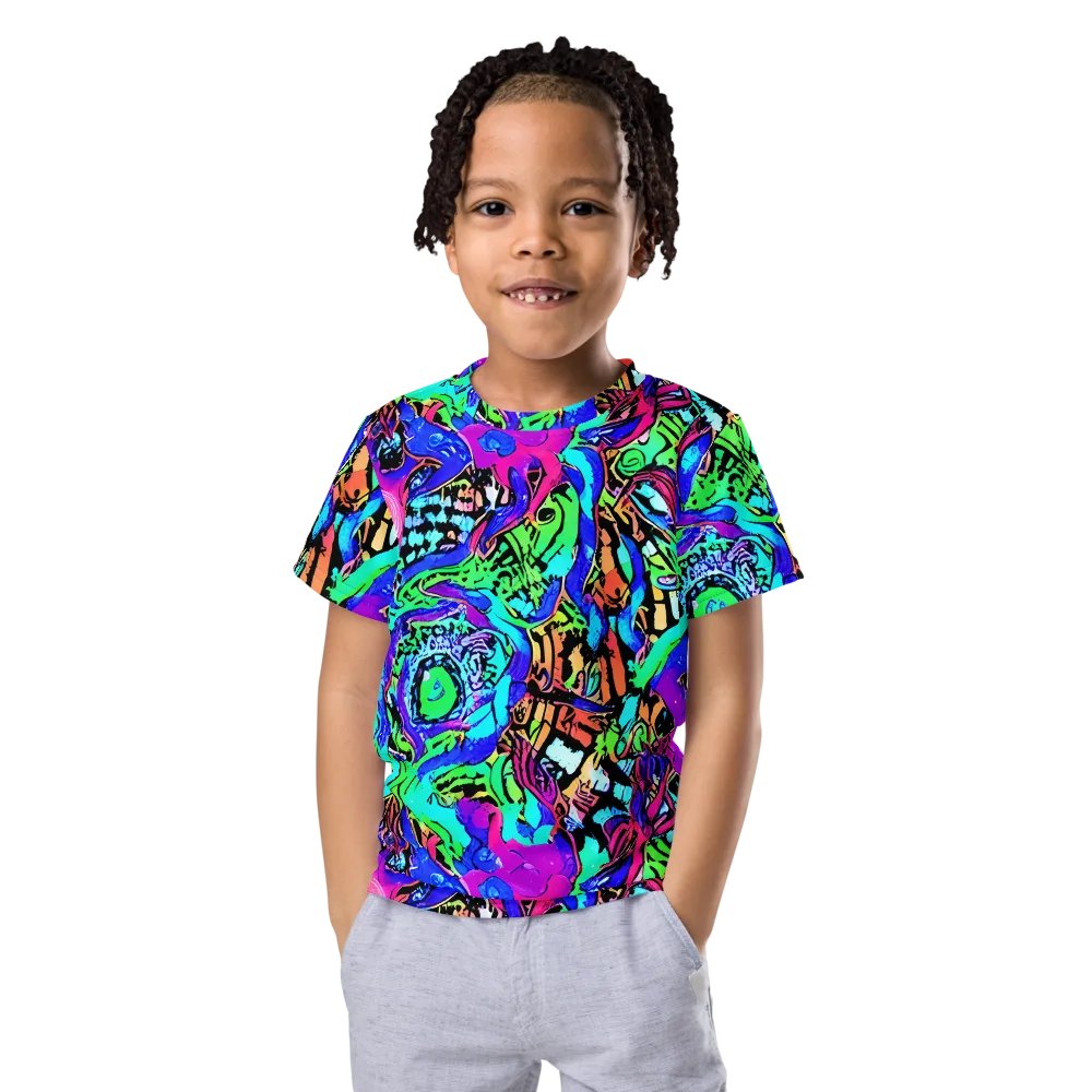 Hypercolor Jungle on Kids Crew Neck T-Shirt — Front