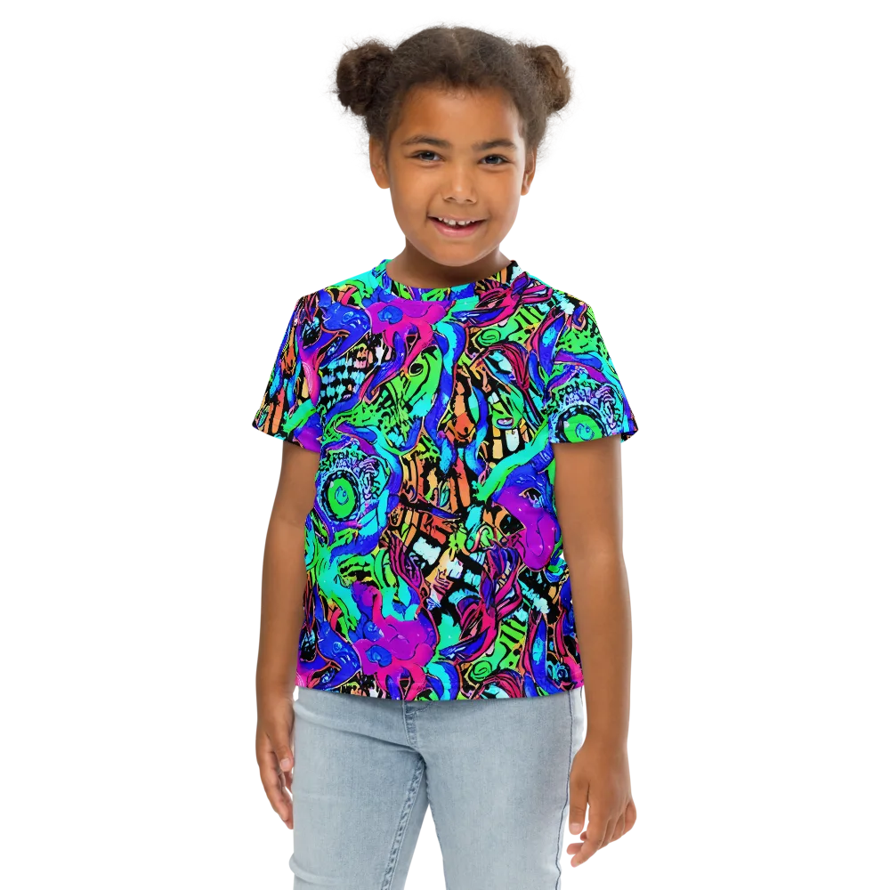 Hypercolor Jungle on Kids Crew Neck T-Shirt — Front