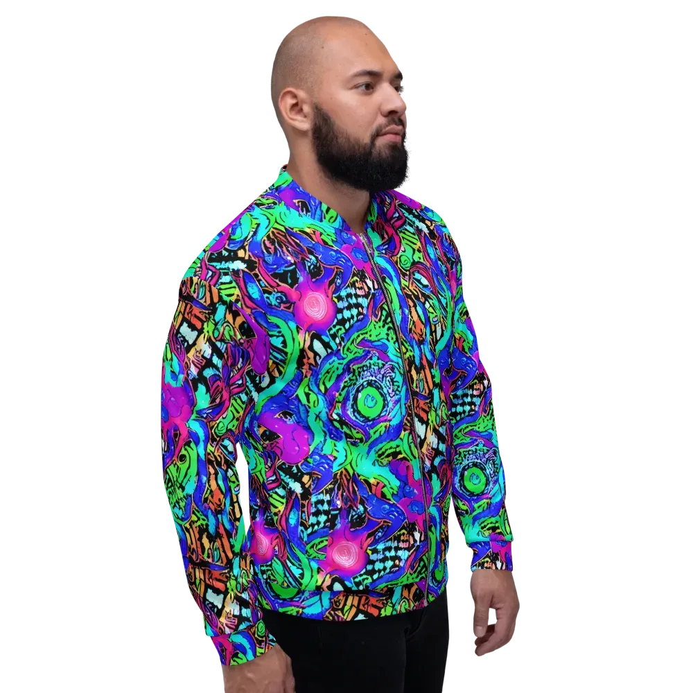 Hypercolor Jungle on Bomber Jacket — Right