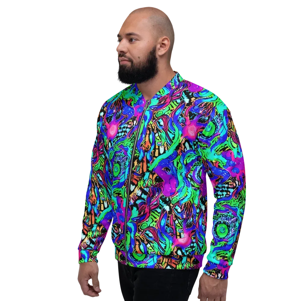 Hypercolor Jungle on Bomber Jacket — Left