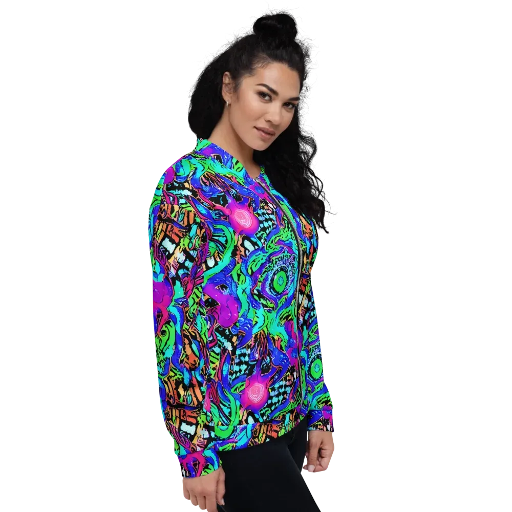 Hypercolor Jungle on Bomber Jacket — Right