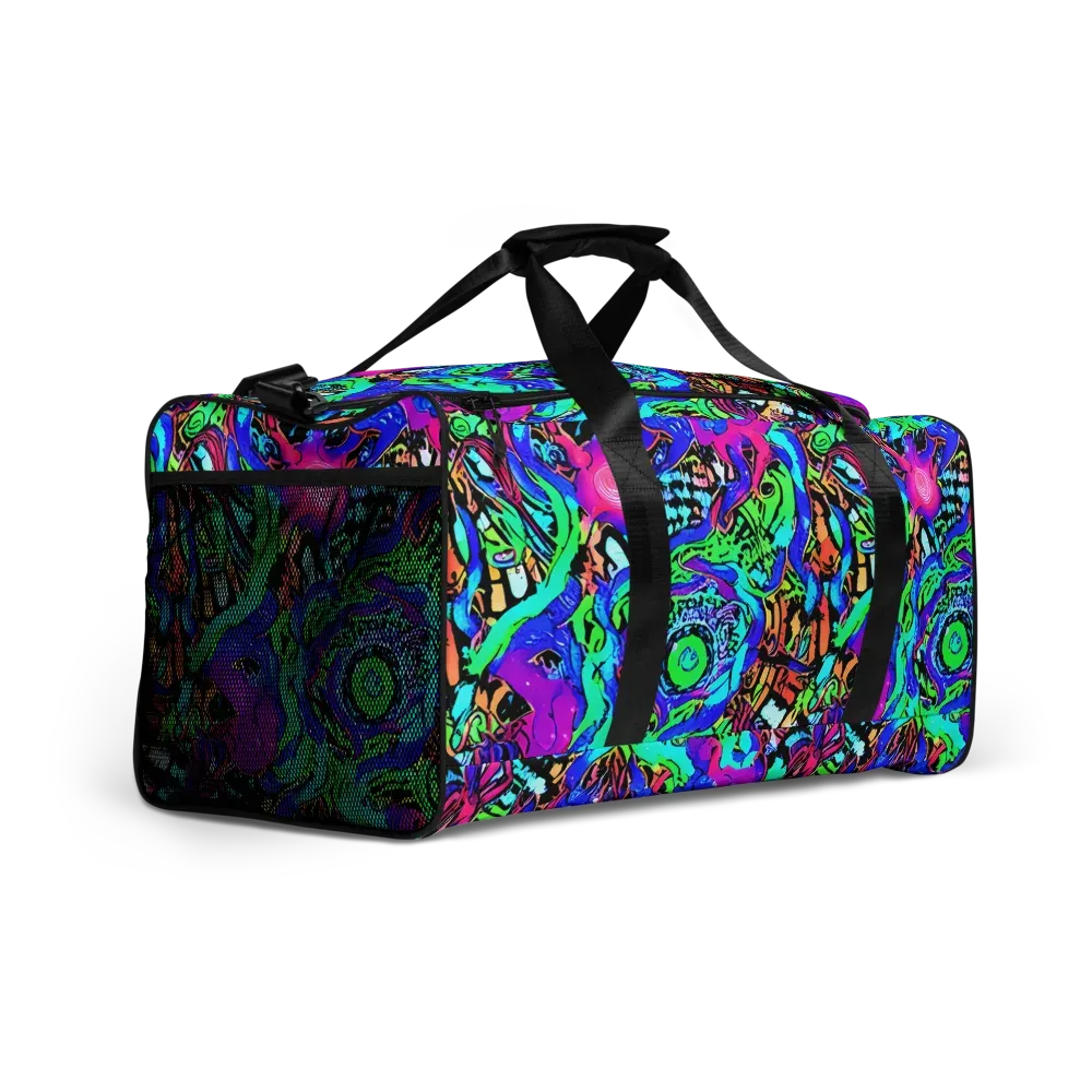 Hypercolor Jungle on Duffle Bag — Right Front