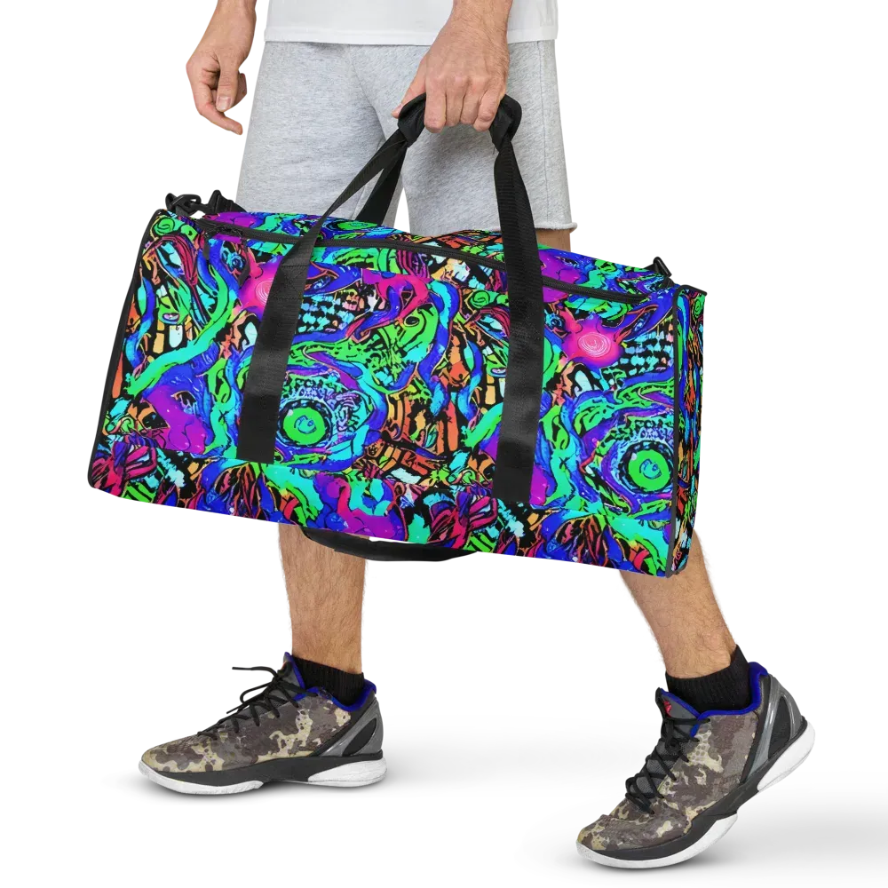 Hypercolor Jungle on Duffle Bag — Front