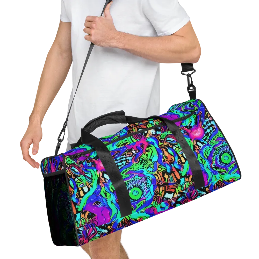 Hypercolor Jungle on Duffle Bag — Right Front