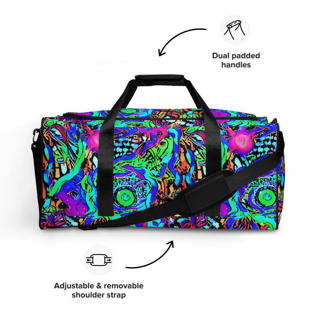 Hypercolor Jungle on Duffle Bag — Front