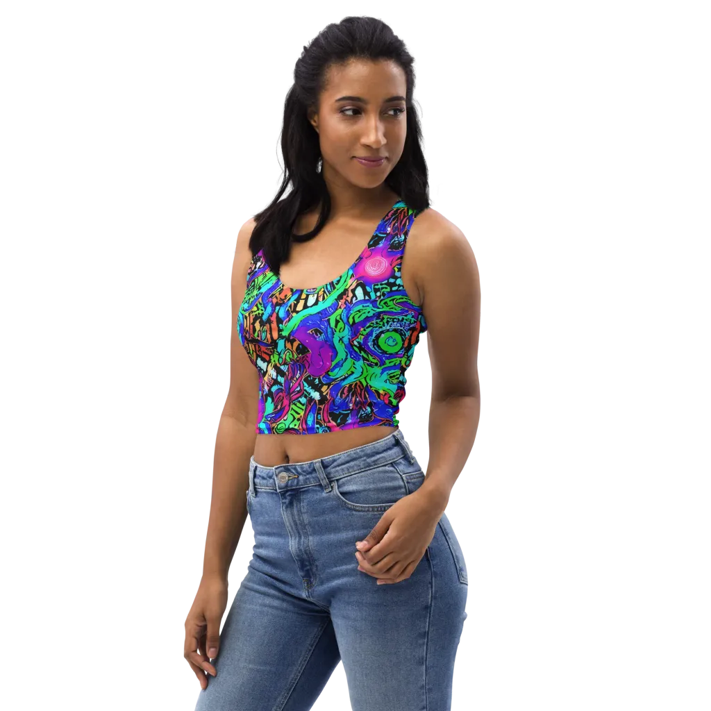 Hypercolor Jungle on Crop Top — Left Front